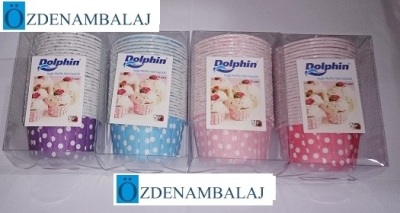 DOLPHİN KÂĞIT MÜFFİN KEK KAPSÜLÜ PVC KARIŞIK RENK 25'Lİ 24 PAKET