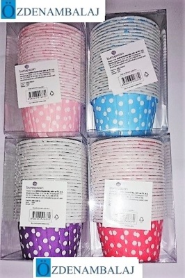 DOLPHİN KÂĞIT MÜFFİN KEK KAPSÜLÜ PVC KARIŞIK RENK 25'Lİ 24 PAKET