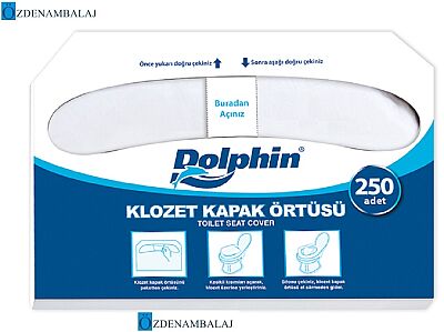DOLPHİN KÂĞIT KLOZET KAPAK ÖRTÜSÜ 250'Lİ - 1