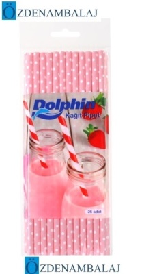 DOLPHİN KÂĞIT PİPET PEMBE PUANTİYELİ