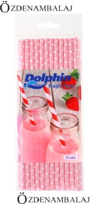 DOLPHİN KÂĞIT PİPET PEMBE PUANTİYELİ