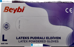 BEYBİ LATEKS PUDRALI MUAYENE ELDİVENİ ( L ) LARGE - Thumbnail