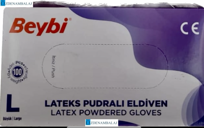 BEYBİ LATEKS PUDRALI MUAYENE ELDİVENİ ( L ) LARGE