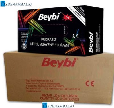 BEYBİ NİTRİL ELDİVEN PUDRASIZ SİYAH (L)