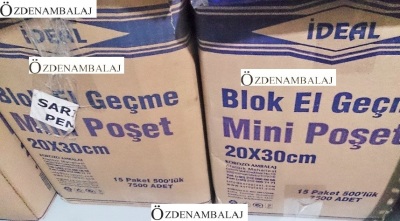 İDEAL BLOK POŞET KARIŞIK RENKLİ 20*30 CM 500'LÜ