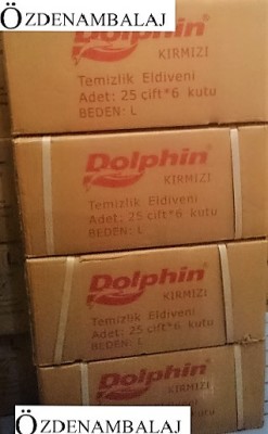 DOLPHİN BULAŞIK-TEMİZLİK ELDİVENİ ( 9-9,5 ) LARGE KIRMIZI