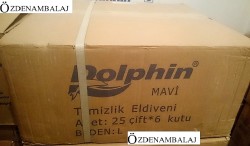 DOLPHİN BULAŞIK-TEMİZLİK ELDİVENİ ( 9-9,5 ) LARGE MAVİ - Thumbnail