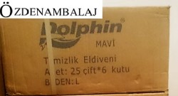 DOLPHİN BULAŞIK-TEMİZLİK ELDİVENİ ( 9-9,5 ) LARGE MAVİ - Thumbnail