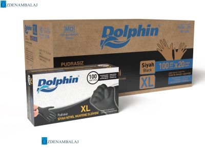 ​DOLPHİN ÇOK AMAÇLI SİYAH NİTRİL ELDİVEN (M) (Gıdaya Uygun)