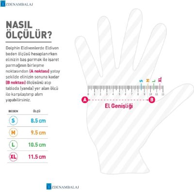 ​DOLPHİN ÇOK AMAÇLI SİYAH NİTRİL ELDİVEN (S) (Gıdaya Uygun)