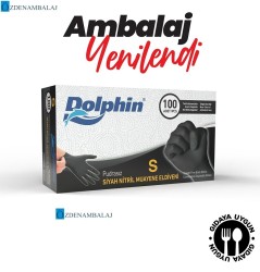DOLPHİN - ​DOLPHİN ÇOK AMAÇLI SİYAH NİTRİL ELDİVEN (S) (Gıdaya Uygun)