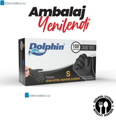 ​DOLPHİN ÇOK AMAÇLI SİYAH NİTRİL ELDİVEN (S) (Gıdaya Uygun)