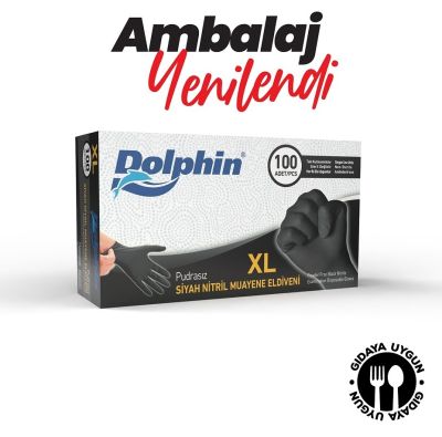 ​DOLPHİN ÇOK AMAÇLI SİYAH NİTRİL ELDİVEN (XL) (Gıdaya Uygun)