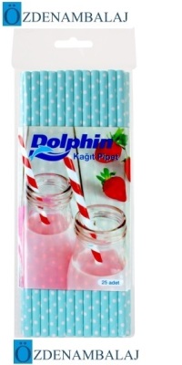 DOLPHİN KAĞIT PİPET AÇIK MAVİ PUANTİYELİ