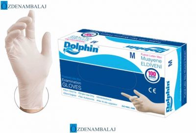 DOLPHİN PUDRALI MAVİ LÂTEKS ELDİVEN ( M )