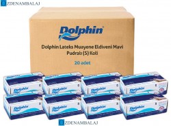 DOLPHİN PUDRALI MAVİ LÂTEKS ELDİVEN ( S ) - Thumbnail