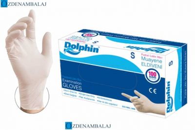 DOLPHİN PUDRALI MAVİ LÂTEKS ELDİVEN ( S )