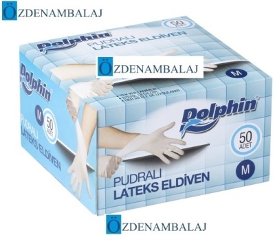 DOLPHİN LATEKS MUAYENE ELDİVENİ PUDRALI 50 Lİ ( M )