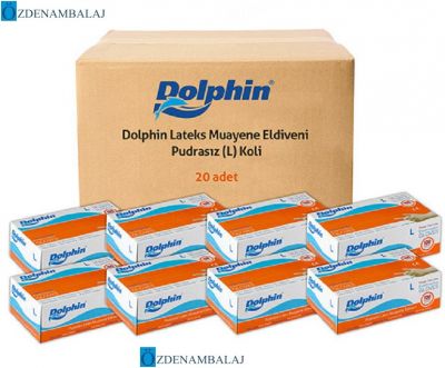 DOLPHİN LÂTEKS MUAYENE ELDİVENİ PUDRASIZ ( L )