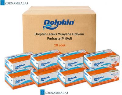 DOLPHİN LÂTEKS MUAYENE ELDİVENİ PUDRASIZ ( M )