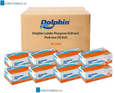 DOLPHİN LÂTEKS MUAYENE ELDİVENİ PUDRASIZ ( S )