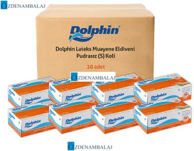 DOLPHİN LÂTEKS MUAYENE ELDİVENİ PUDRASIZ ( S )