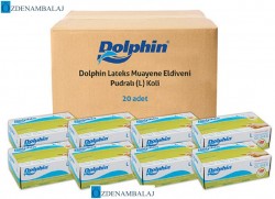 DOLPHİN LATEX MUAYENE ELDİVENİ PUDRALI ( L ) - Thumbnail