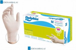 DOLPHİN LATEX MUAYENE ELDİVENİ PUDRALI ( M ) - Thumbnail