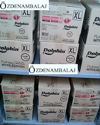 DOLPHİN SİYAH NİTRİL ELDİVEN PUDRASIZ EKSTRA KALIN (XL )