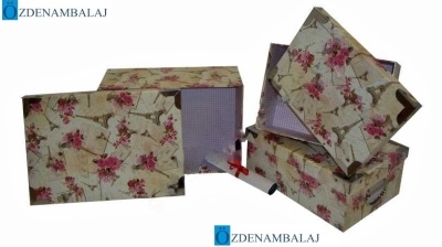 HEDİYE KUTUSU 3'LÜ SANDIK 34*24*5 CM