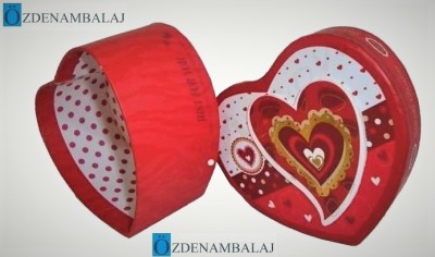 HEDİYE KUTUSU KABARTMALI KALP 1'Lİ 11*10*5,5 CM