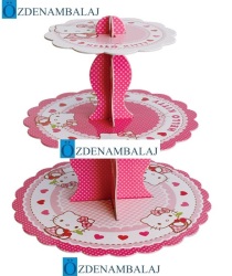 HELLO KİTTY KARTON CUPCAKE STANDI - Thumbnail