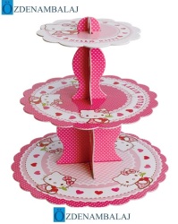 HELLO KİTTY KARTON CUPCAKE STANDI - Thumbnail