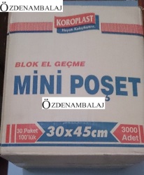 KROPLAST BLOK POŞET KARIŞIK RENKLİ 30*45 CM 100'LÜ - Thumbnail