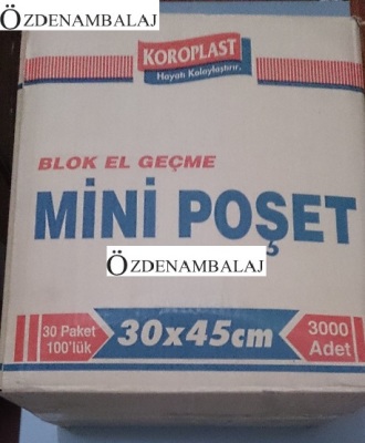 KROPLAST BLOK POŞET KARIŞIK RENKLİ 30*45 CM 100'LÜ