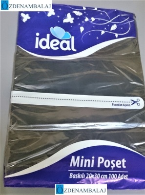 İDEAL MİNİ POŞET 20*30 CM 100'LÜ ( SİYAH )