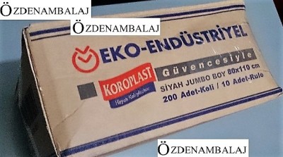 KOROPLAST EKO END ÇÖP TORBASI JUMBO SİYAH 80*110 CM