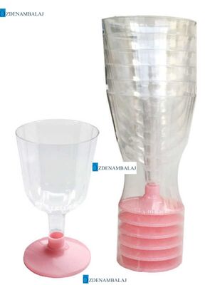 ​PEMBE KISA AYAKLI KADEH 150 ML 6’LI