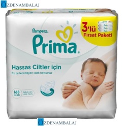 PRİMA ISLAK HAVLU SENSİTİVE / HASSAS 3*56 168 YAPRAK - Thumbnail