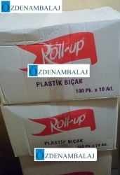 ROLL-UP KULLAN AT PLASTİK BIÇAK 10'LU - Thumbnail