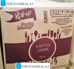 ROLL-UP LİLA KARIŞIK PUANLI KARTON TABAK ( 23 CM 8'Lİ ) - Thumbnail