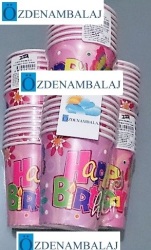 ROLL-UP PARTY DREAMS KARTON BARDAK KIZ DOĞUM GÜNÜ 8'Lİ - Thumbnail