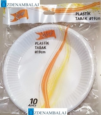 ROLL-UP PLASTİK TABAK BÜYÜK 19 CM 10 'LU