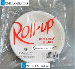 ROLL-UP PLASTİK TABAK ORTA 17 CM 100'LÜ - Thumbnail