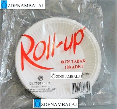 ROLL-UP PLASTİK TABAK ORTA 17 CM 100'LÜ