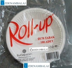 ROLL-UP PLASTİK TABAK ORTA 17 CM 100'LÜ - Thumbnail