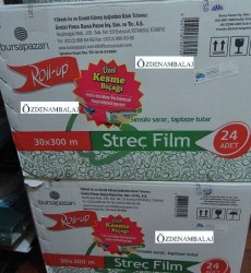 ROLL-UP STREÇ FİLM 30 CM*300 MT ( KAYAR BIÇAK HEDİYELİ ) - Thumbnail