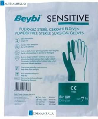 BEYBİ SENSİTİVE CERRAHİ ELDİVEN ( BEDEN 6,5 ,7,7,5,8, 8,5 ARASI PUDRALI , PUDRASIZ ) 400 ÇİFT