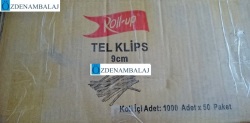 TEL KLİPS 9 CM ROLL-UP İTHAL 1000 'Lİ - Thumbnail