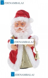 YÜRÜYEN ŞARKI SÖYLEYEN NOEL BABA 22 CM - Thumbnail